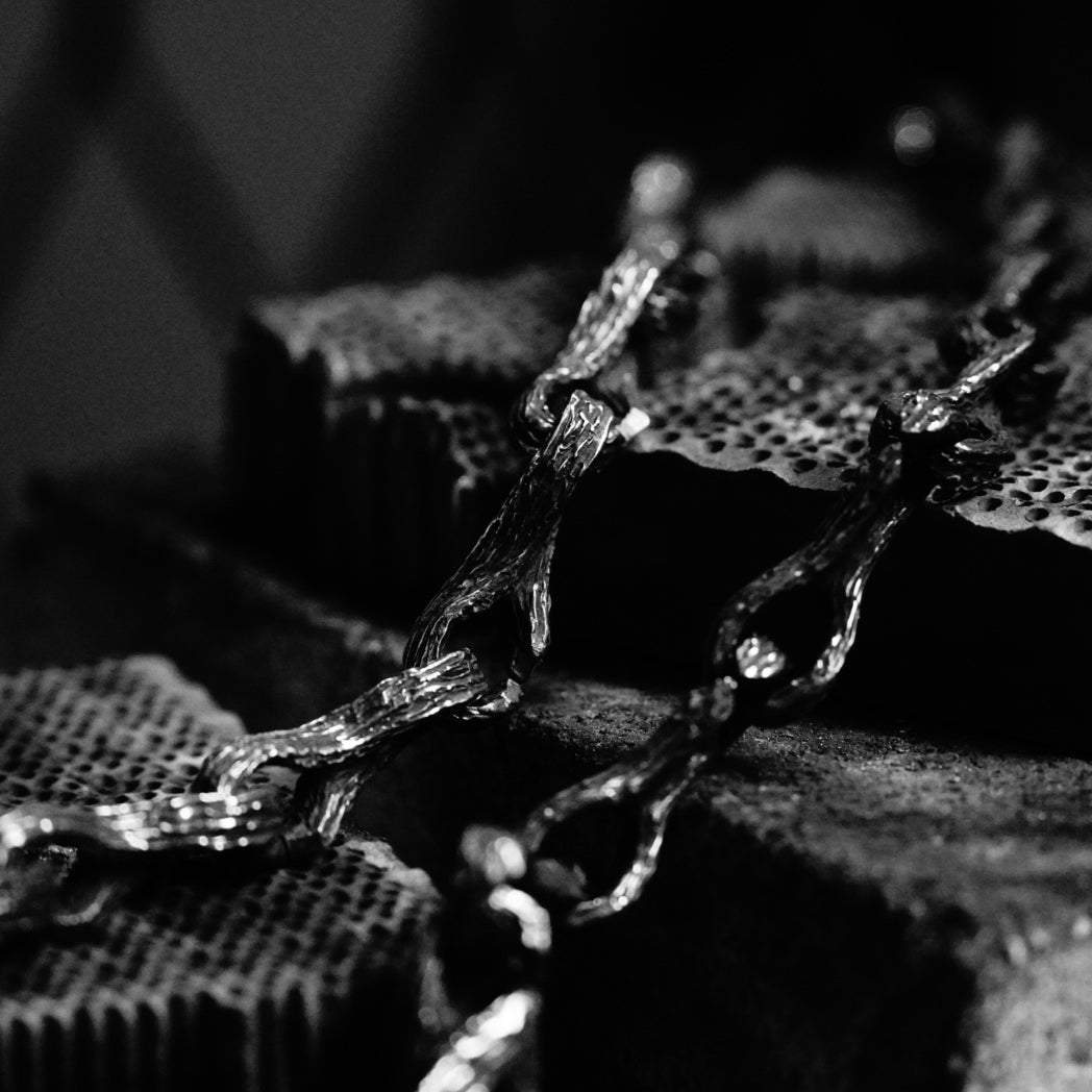 BR-29 Koboku - Sterling silver modular chain bracelet