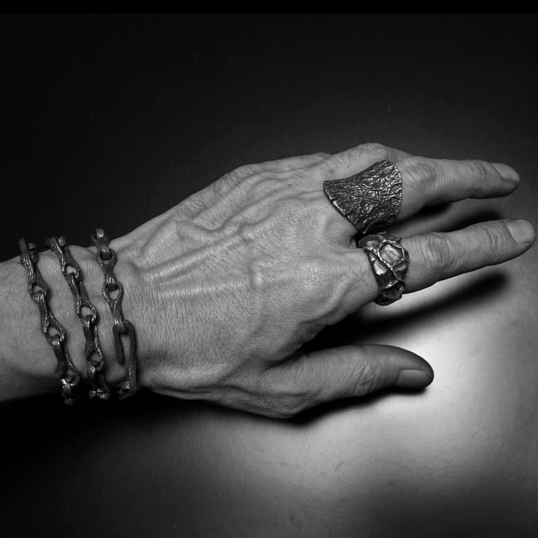 BR-29 Koboku - Sterling silver modular chain bracelet