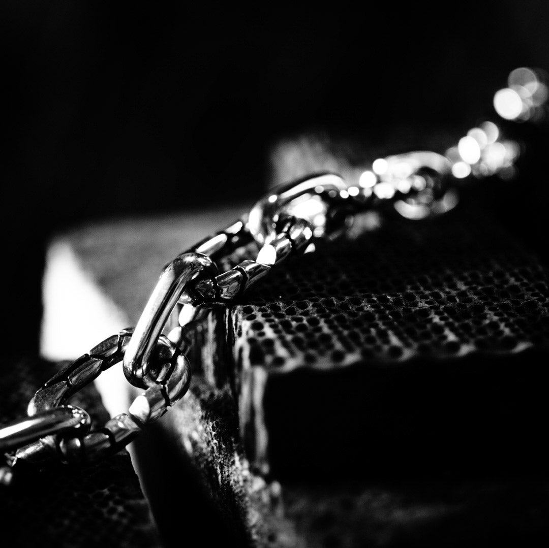 BR-27 Continue - Sterling silver bracelet with thick chain combination