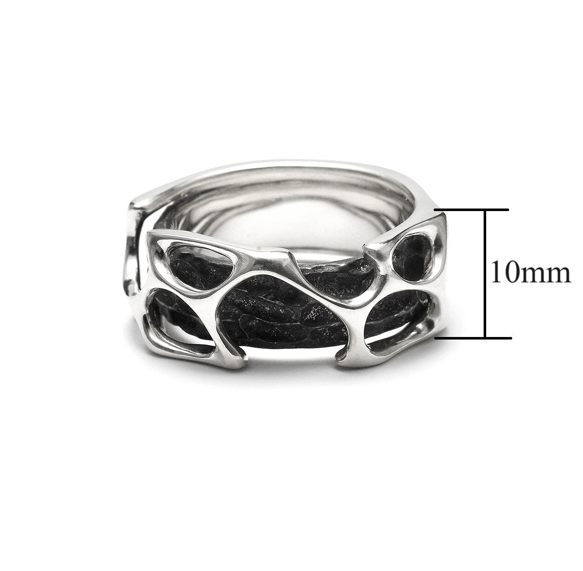 R-100 fusion - sterling silver combination ring