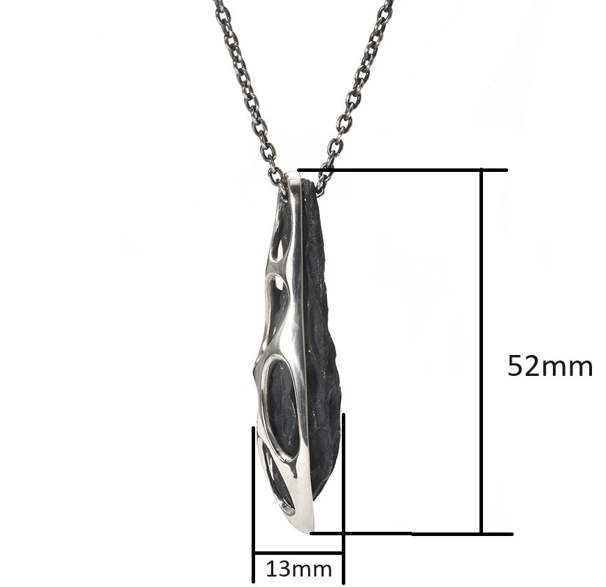 P-60 fusion - Silver necklace with original clasp of 60cm