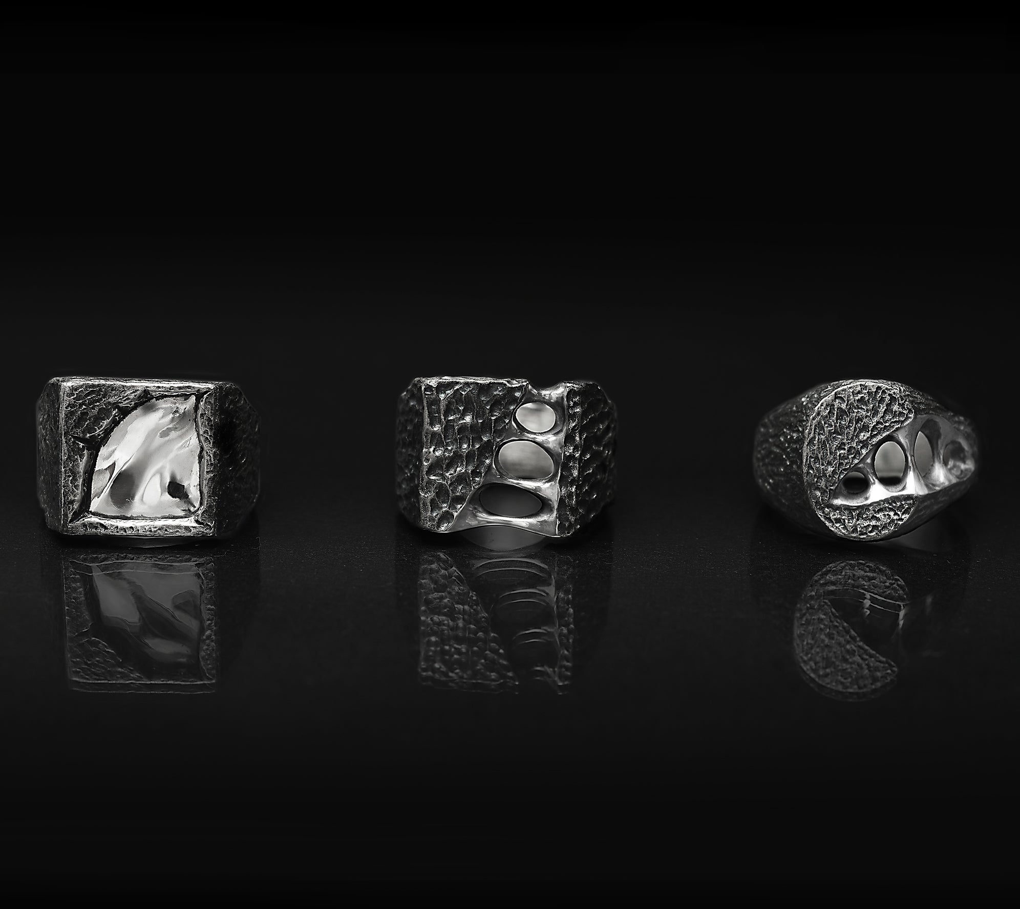 R-97 Eternal - square sterling silver signet ring