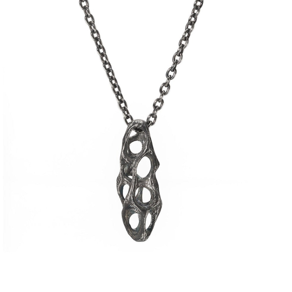 P-61 hollows - Silver necklace with original clasp of 60cm