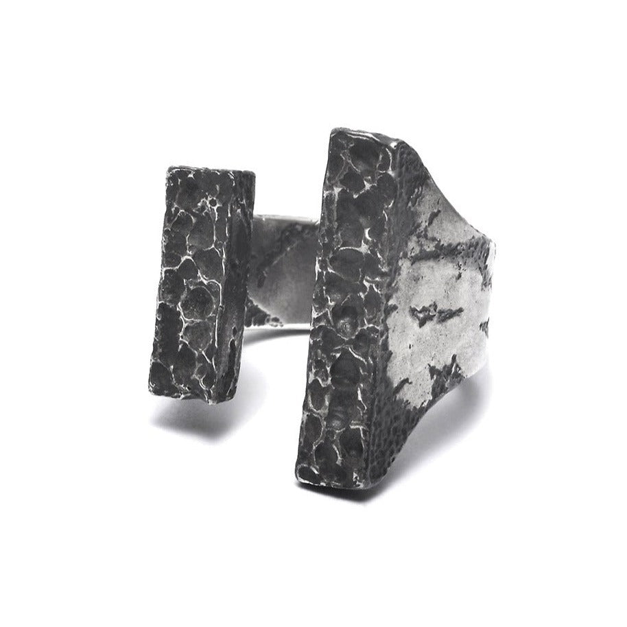 R-51 weathering - sterling silver bold ring