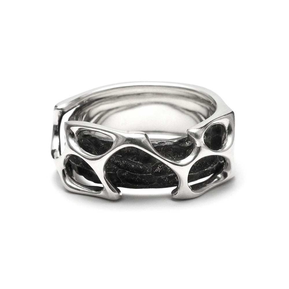 R-100 fusion - sterling silver combination ring