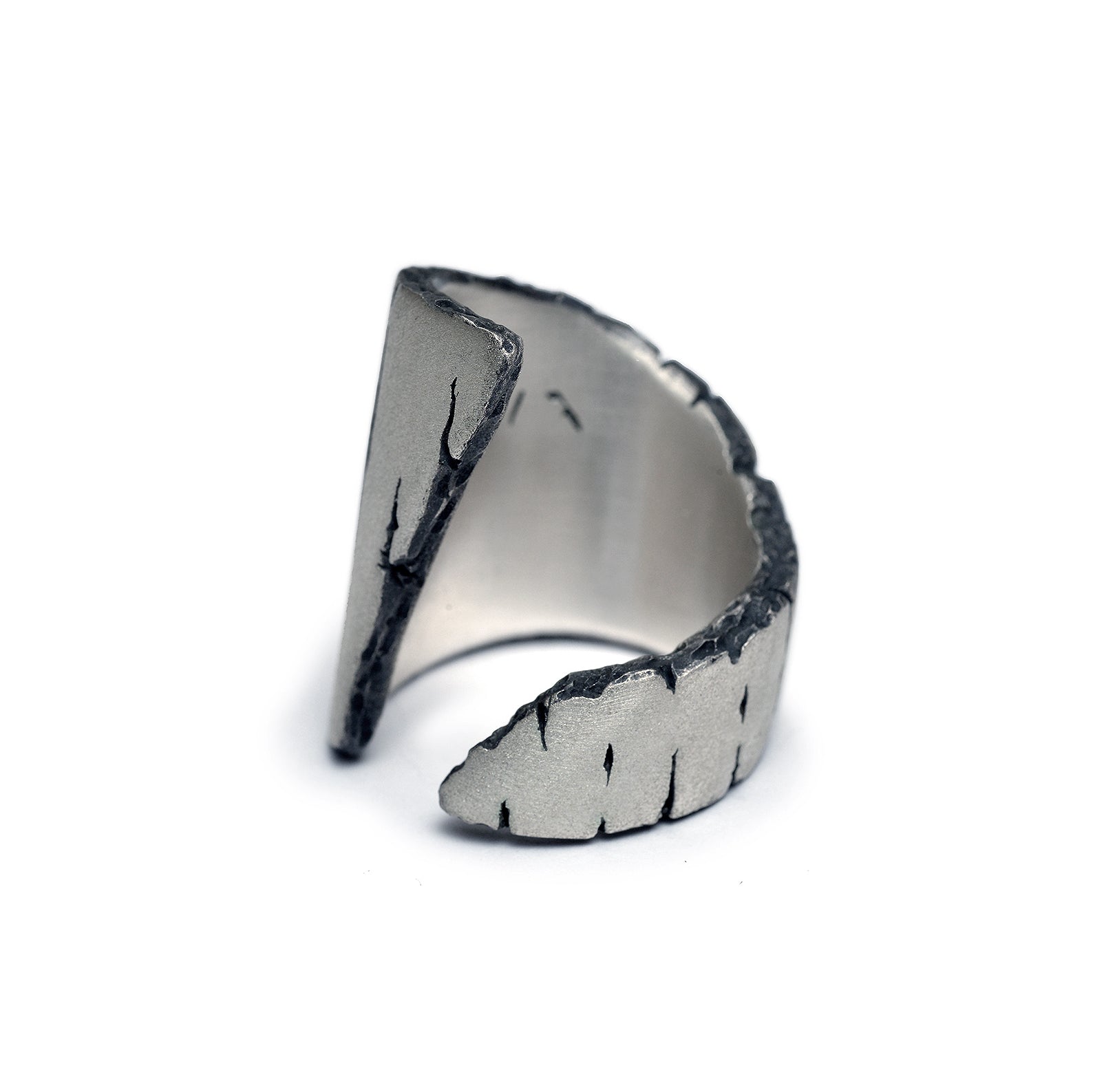 R-104 weathering - sterling silver bold ring