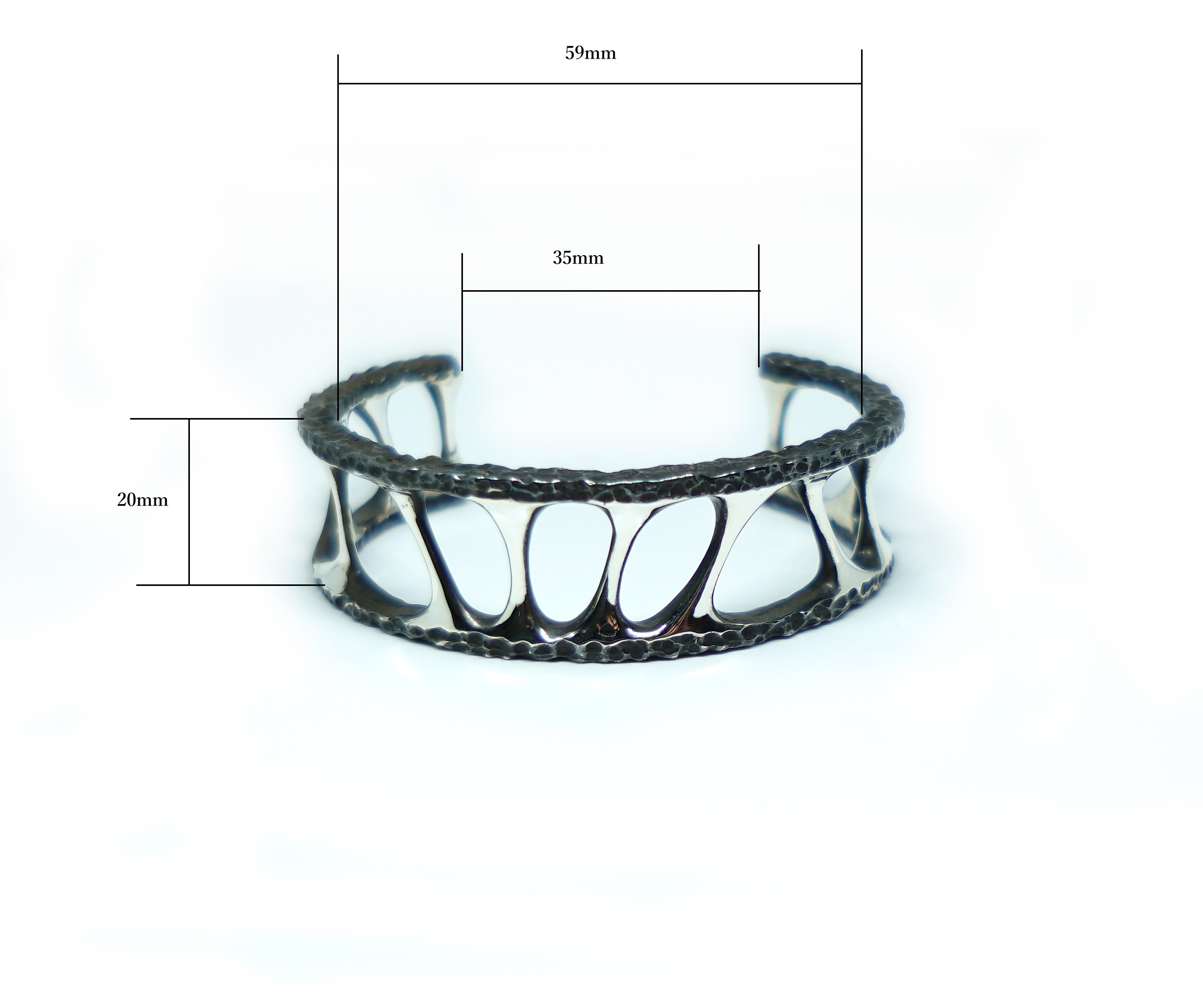 BR-22 Eternal - Thick sterling silver bracelet