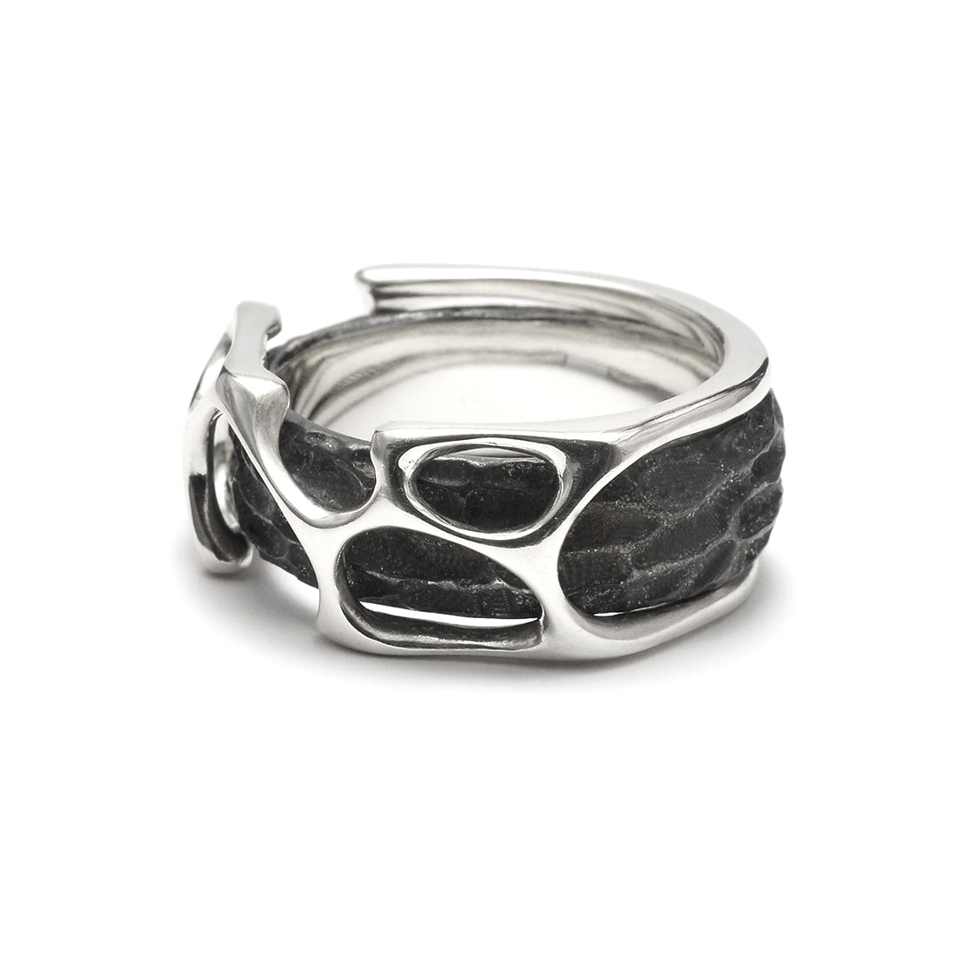 R-100 fusion - sterling silver combination ring