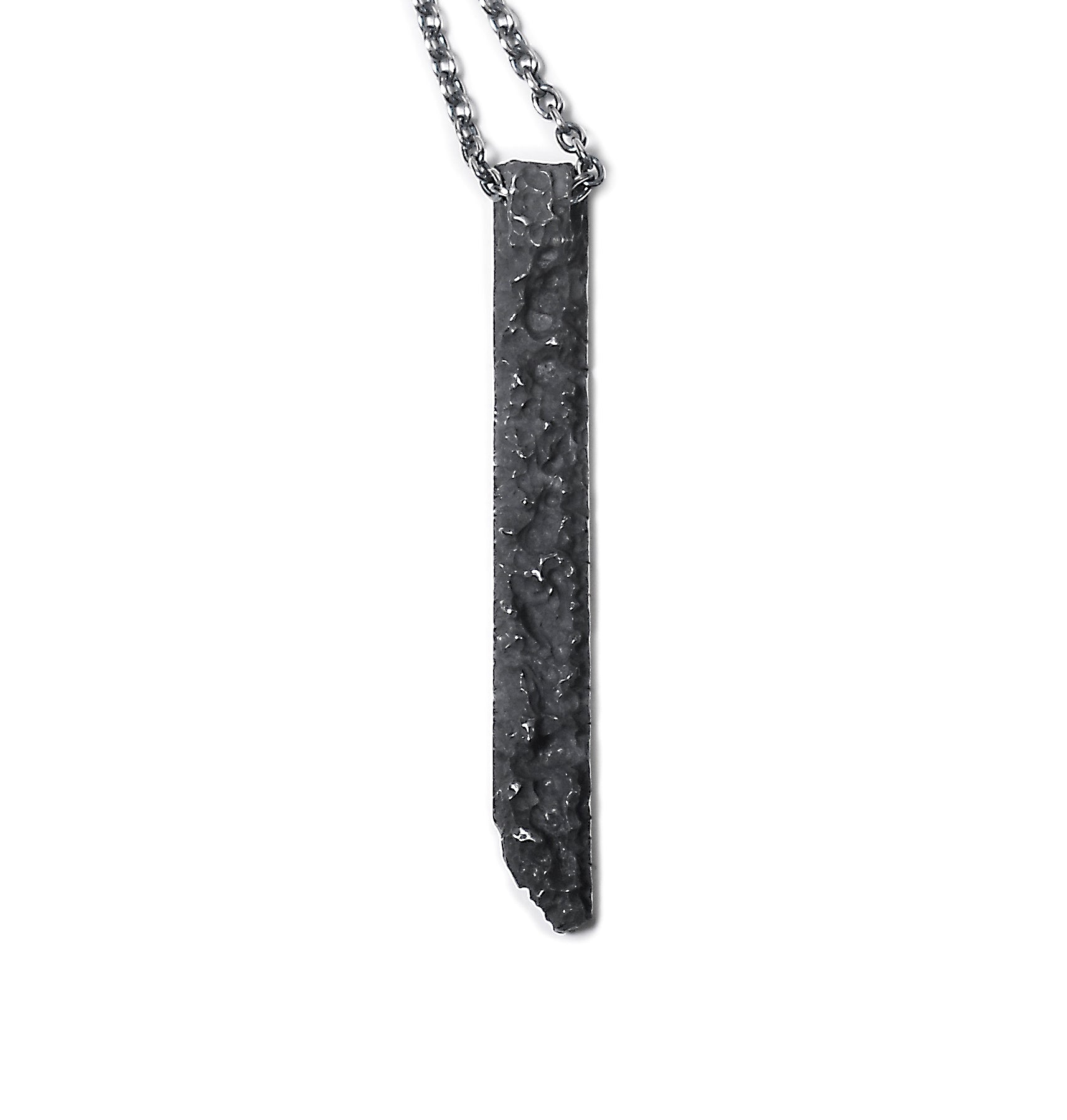 P-40 cracks - 75cm silver necklace