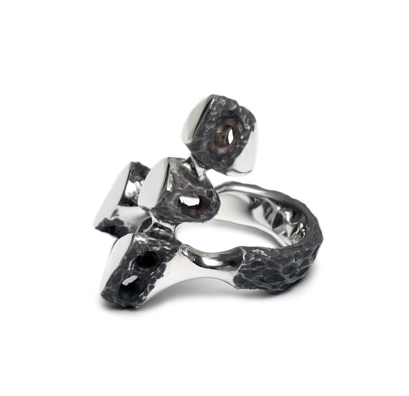 R-105 metamorphosis - sterling silver unique ring