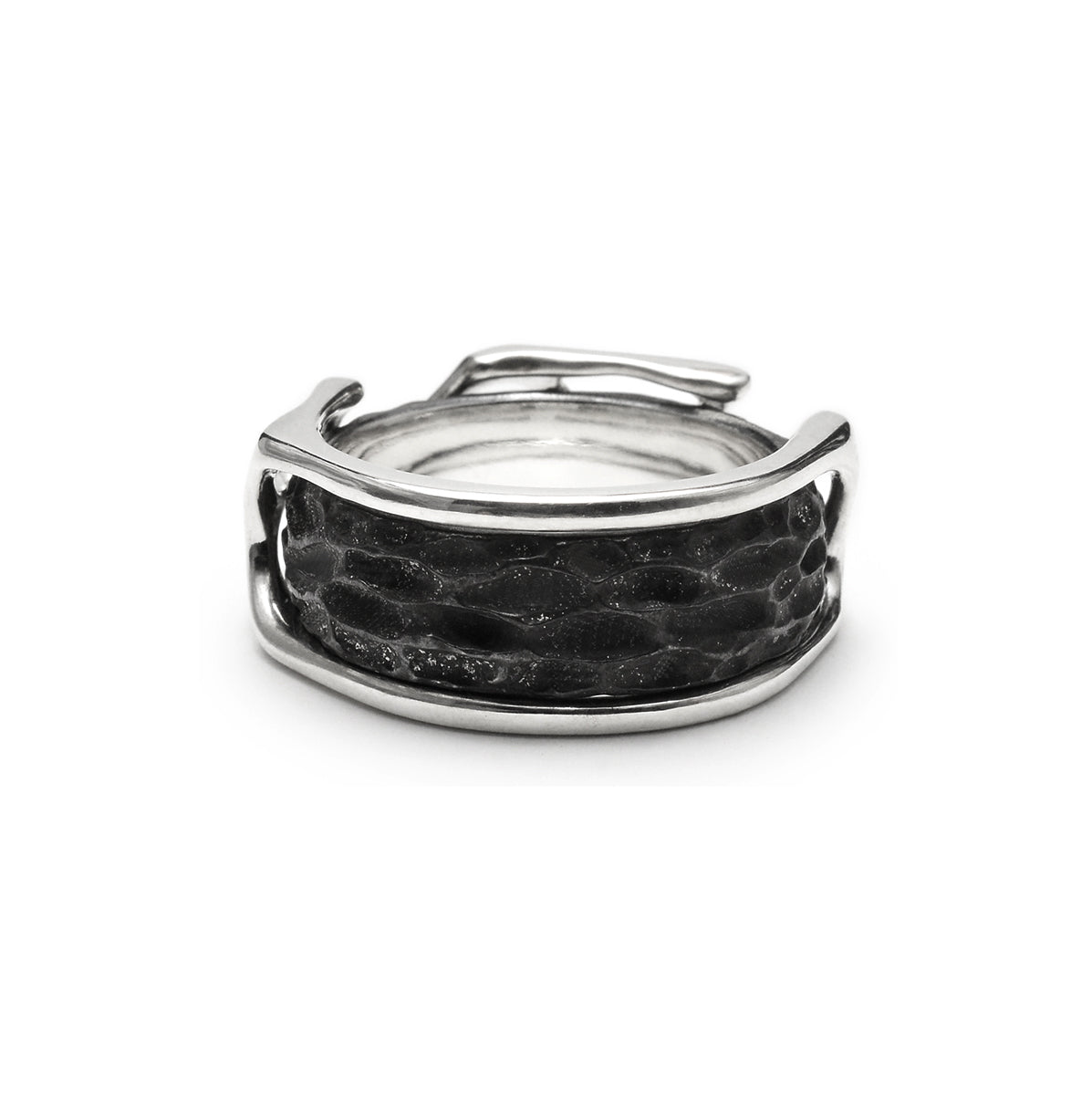 R-100 fusion - sterling silver combination ring
