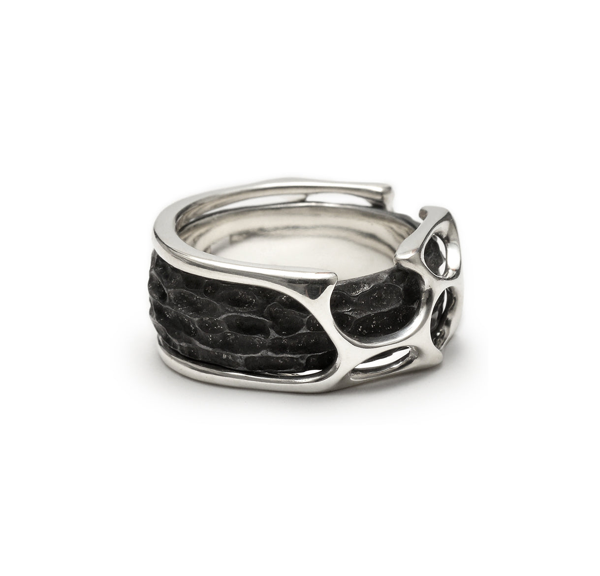 R-100 fusion - sterling silver combination ring