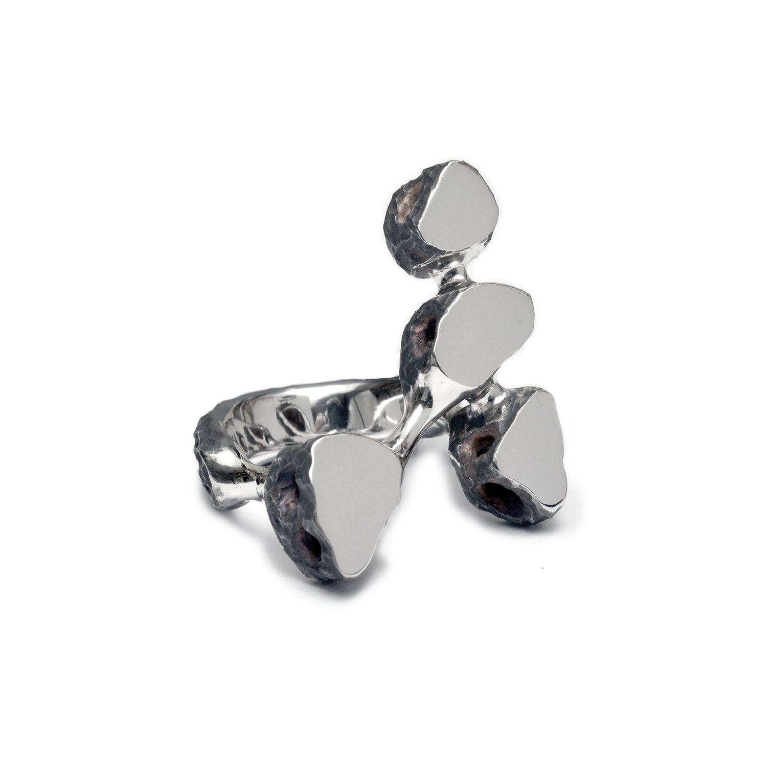 R-105 metamorphosis - sterling silver unique ring