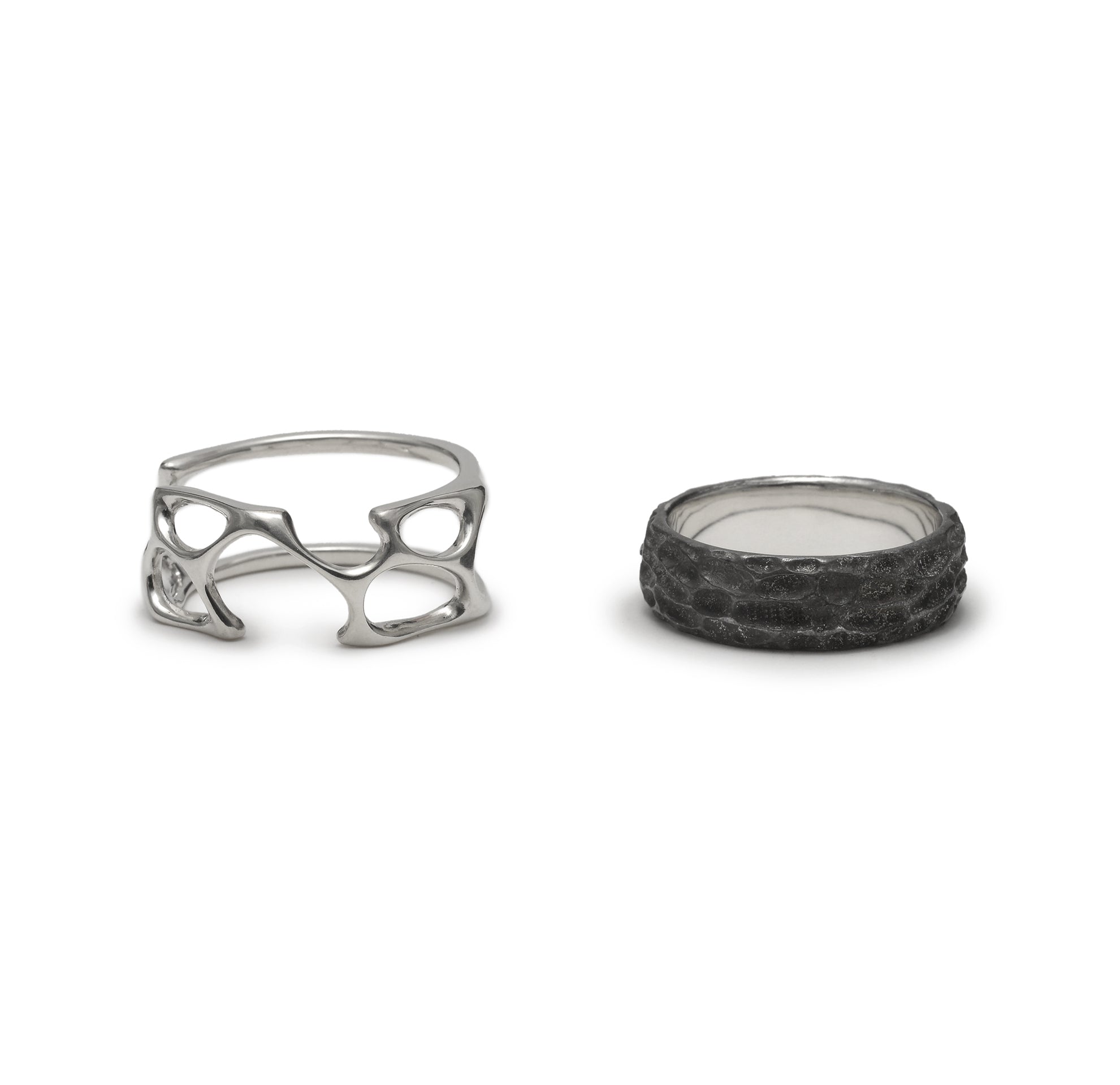 R-100 fusion - sterling silver combination ring