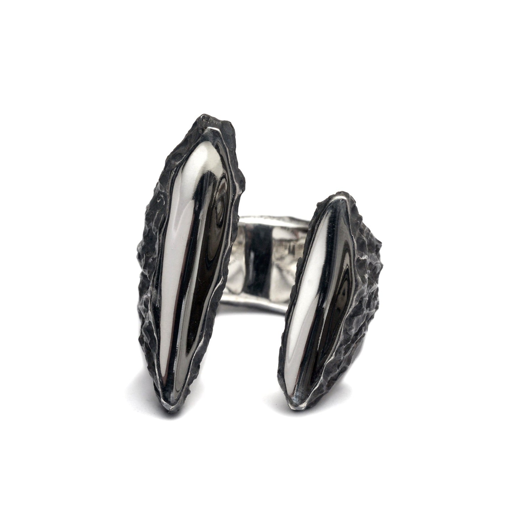 R-106 afterglow - sterling silver bold ring