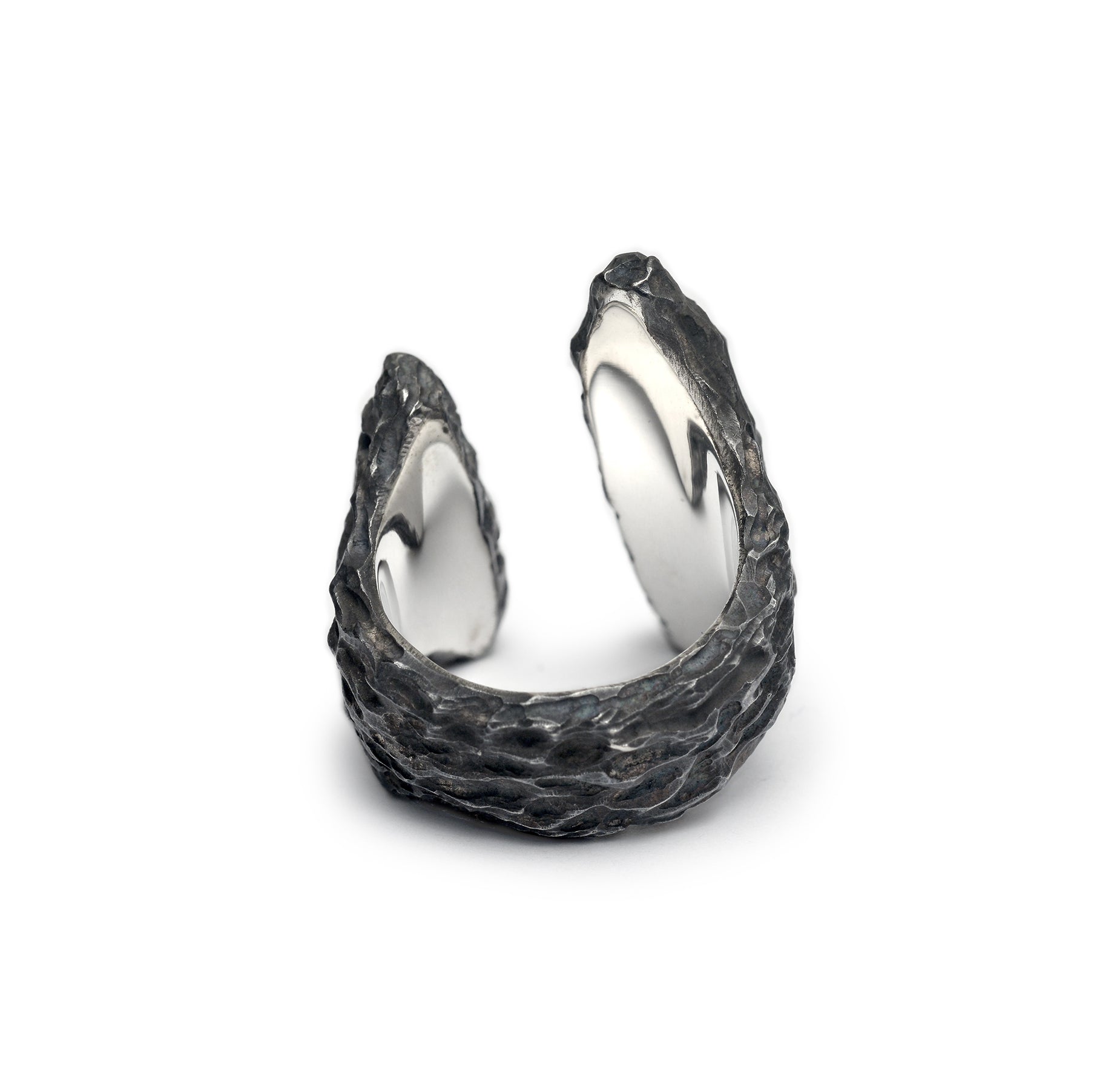 R-106 afterglow - sterling silver bold ring