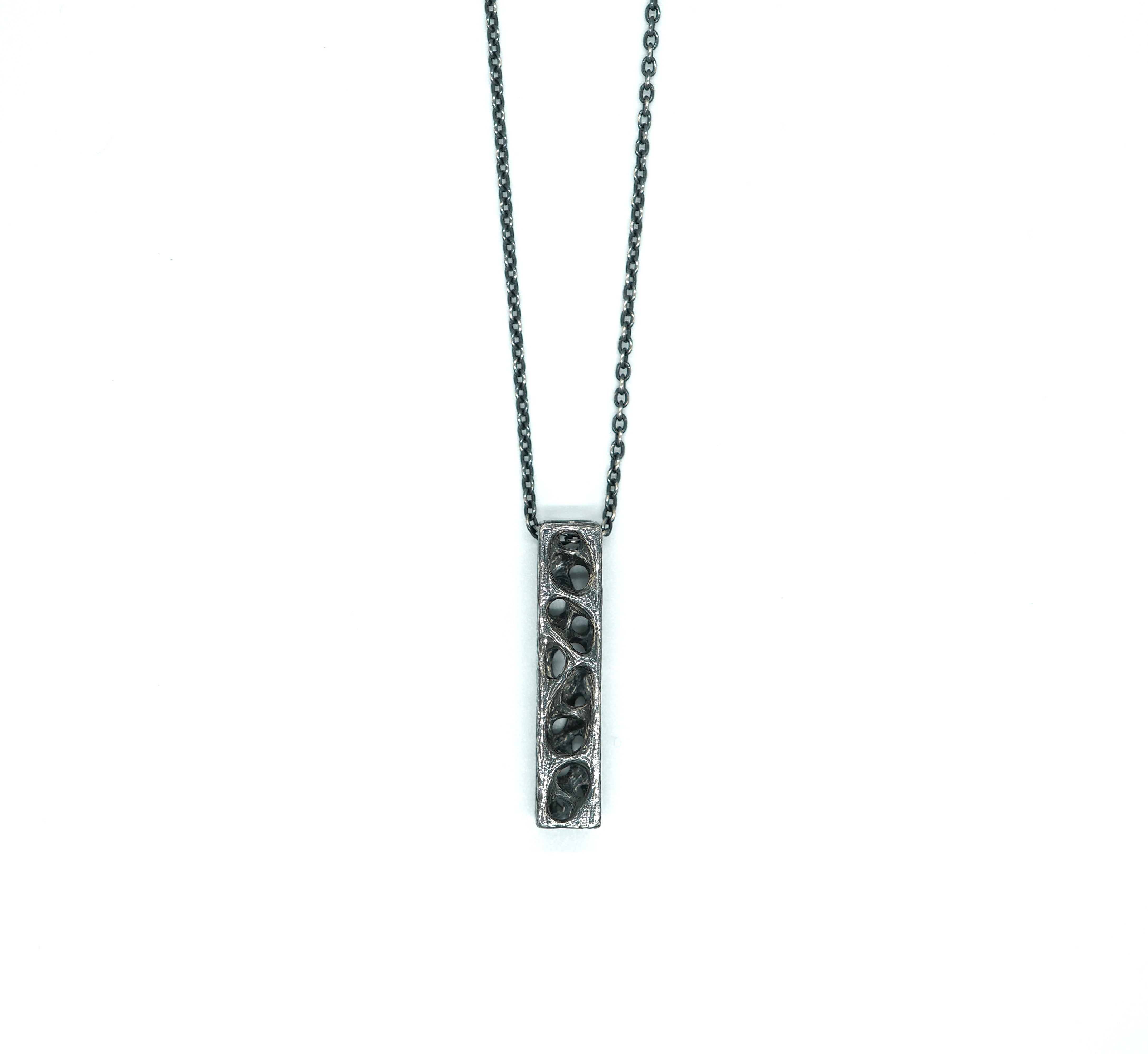 P-65 hollows - Silver necklace with original clasp of 60cm – Node