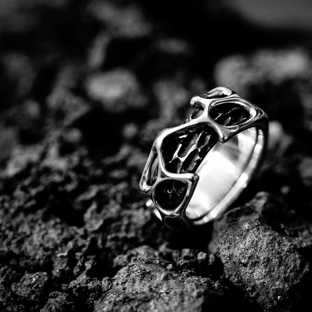 R-100 fusion - sterling silver combination ring – Node by KUDO SHUJI