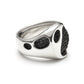 R-102 fusion - oval sterling silver combination signet ring