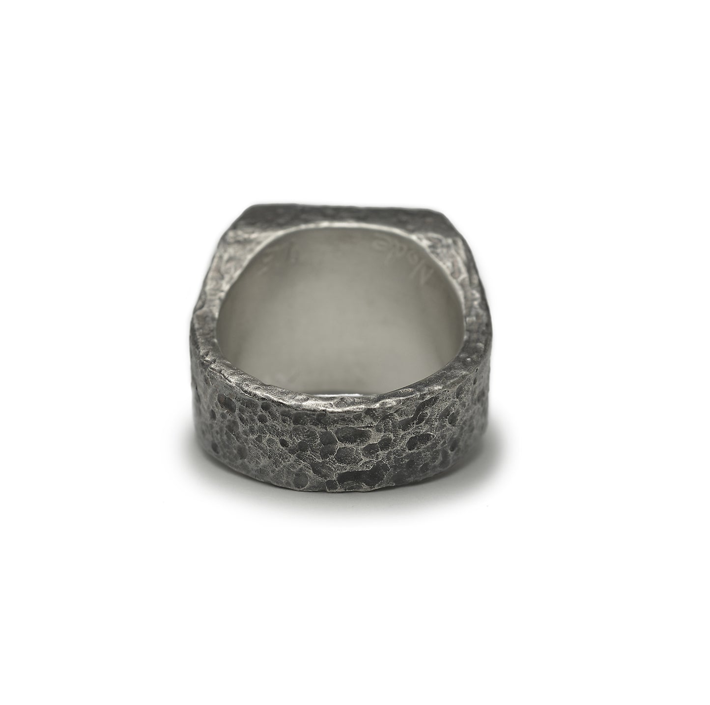 R-98 afterglow - Square sterling silver signet ring