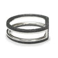 BR-24 essence - Two line thick sterling silver bracelet