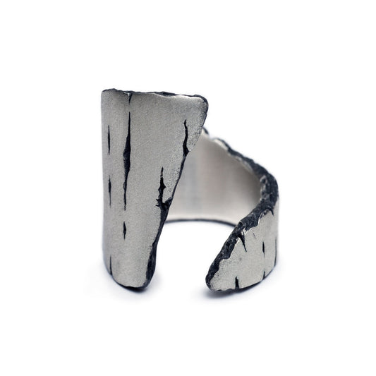 R-104 weathering - sterling silver bold ring